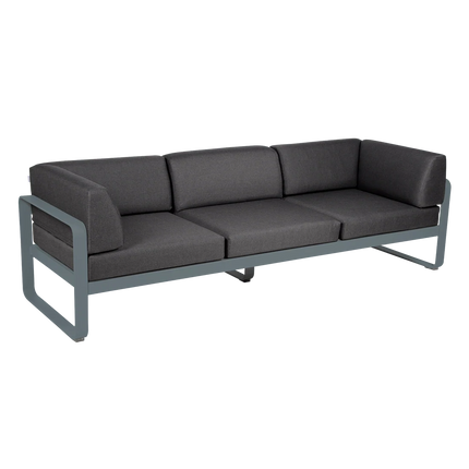 Fermob Bellevie 3-Seater Club Sofa – Storm Grey frame with Graphite Grey fabric – outdoor sofa, Ireland