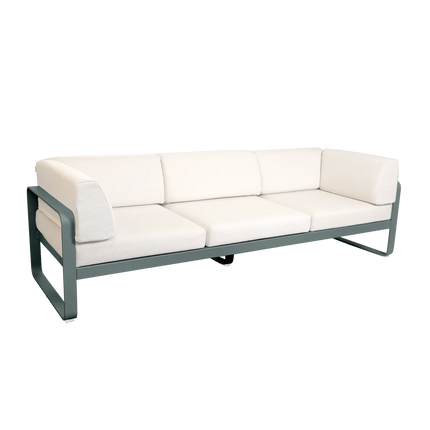Fermob Bellevie 3-Seater Club Sofa – Storm Grey frame with Pearl fabric – outdoor sofa for hotels & restaurants, Ireland