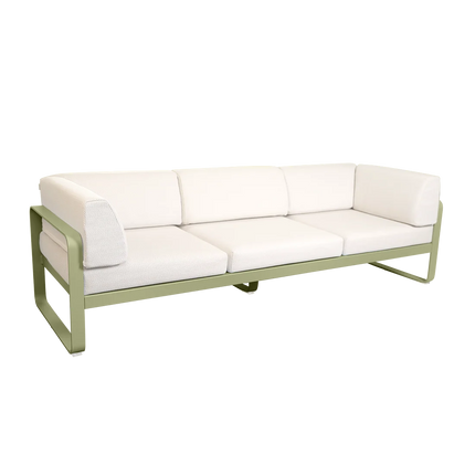 Fermob Bellevie 3-Seater Club Sofa – Willow Green frame with Pearl fabric – outdoor sofa for hotels & restaurants, Ireland
