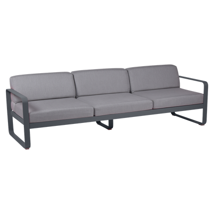 Fermob Bellevie 3-Seater Outdoor Sofa – Anthracite frame with Flannel Grey fabric – outdoor sofa, Ireland