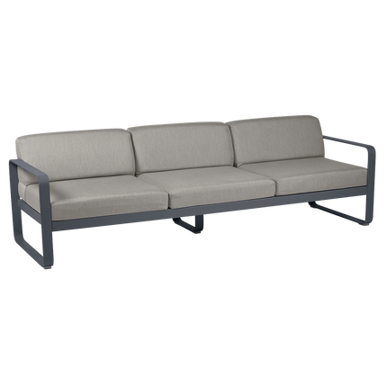 Fermob Bellevie 3-Seater Outdoor Sofa – Anthracite frame with Grey Taupe fabric – outdoor sofa, Ireland