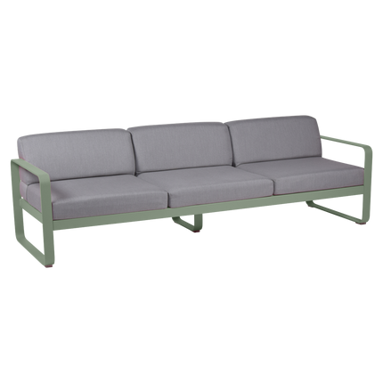 Fermob Bellevie 3-Seater Outdoor Sofa – Cactus frame with Flannel Grey fabric – outdoor sofa, Ireland