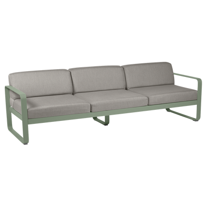 Fermob Bellevie 3-Seater Outdoor Sofa – Cactus frame with Grey Taupe fabric – outdoor sofa for hotels & restaurants, Ireland