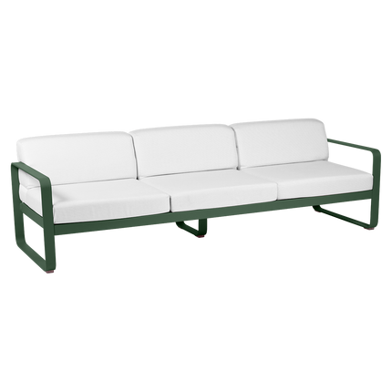 Fermob Bellevie 3-Seater Outdoor Sofa – Cedar Green frame with Off-White fabric – outdoor sofa, Ireland