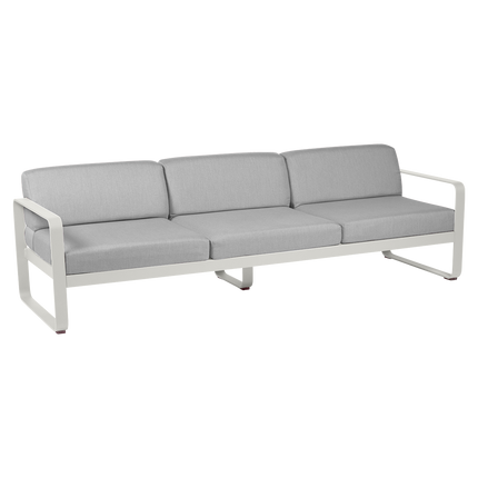 Fermob Bellevie 3-Seater Outdoor Sofa – Clay Grey frame with Flannel Grey fabric – outdoor sofa, Ireland