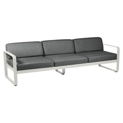 Fermob Bellevie 3-Seater Outdoor Sofa – Clay Grey frame with Graphite Grey fabric – outdoor sofa, Ireland
