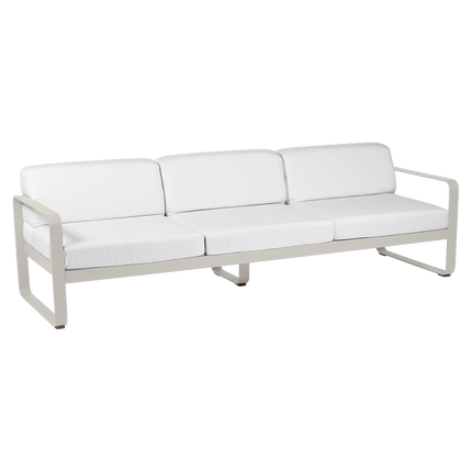 Fermob Bellevie 3-Seater Outdoor Sofa – Clay Grey frame with Off-White fabric – outdoor sofa, Ireland