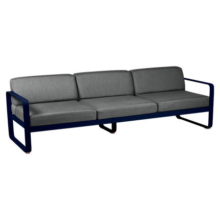 Fermob Bellevie 3-Seater Outdoor Sofa – Deep Blue frame with Graphite Grey fabric – outdoor sofa, Ireland