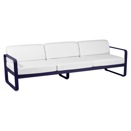 Fermob Bellevie 3-Seater Outdoor Sofa – Deep Blue frame with Off-White fabric – outdoor sofa, Ireland
