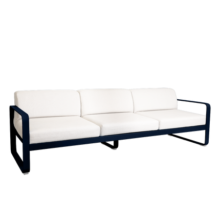Fermob Bellevie 3-Seater Outdoor Sofa – Deep Blue frame with Pearl fabric – outdoor sofa for hotels & restaurants, Ireland