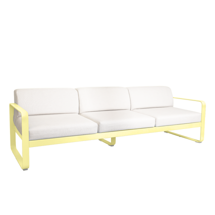 Fermob Bellevie 3-Seater Outdoor Sofa – Frosted Lemon frame with Pearl fabric – outdoor sofa, Ireland