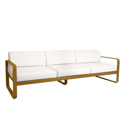 Fermob Bellevie 3-Seater Outdoor Sofa – Gingerbread frame with Pearl fabric – outdoor sofa for hotels & restaurants, Ireland