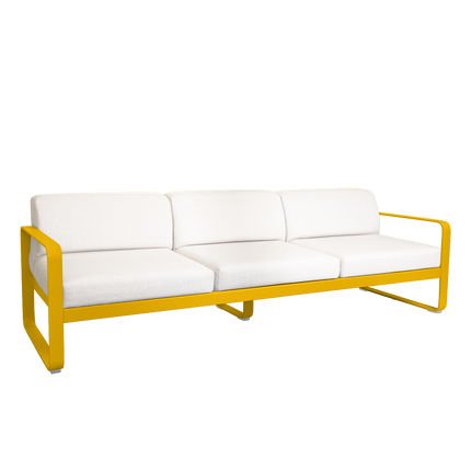 Fermob Bellevie 3-Seater Outdoor Sofa – Honey frame with Pearl fabric – outdoor sofa for hotels & restaurants, Ireland