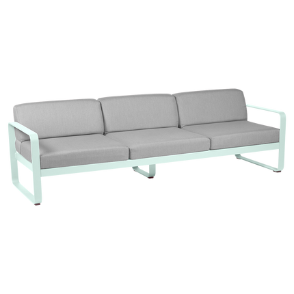 Fermob Bellevie 3-Seater Outdoor Sofa – Ice Mint frame with Flannel Grey fabric – outdoor sofa, Ireland