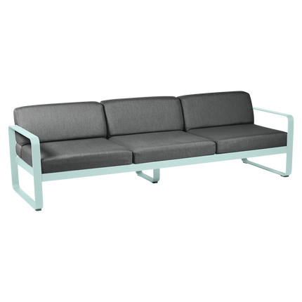 Fermob Bellevie 3-Seater Outdoor Sofa – Ice Mint frame with Graphite Grey fabric – outdoor sofa, Ireland