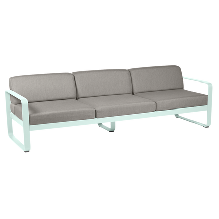 Fermob Bellevie 3-Seater Outdoor Sofa – Ice Mint frame with Grey Taupe fabric – outdoor sofa, Ireland