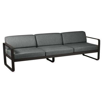Fermob Bellevie 3-Seater Outdoor Sofa – Liquorice frame with Graphite Grey fabric – outdoor sofa, Ireland