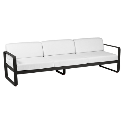 Fermob Bellevie 3-Seater Outdoor Sofa – Liquorice frame with Off-White fabric – outdoor sofa, Ireland