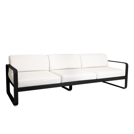 Fermob Bellevie 3-Seater Outdoor Sofa – Liquorice frame with Pearl fabric – outdoor sofa for hotels & restaurants, Ireland