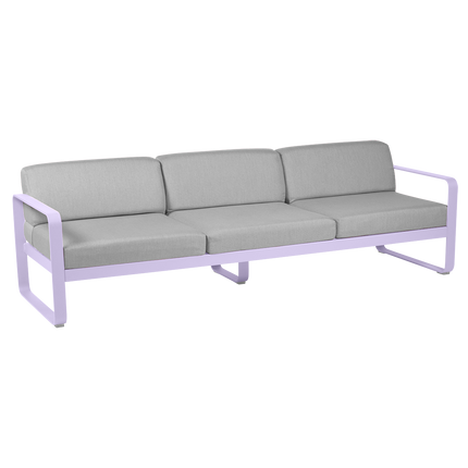 Fermob Bellevie 3-Seater Outdoor Sofa – Marshmallow frame with Flannel Grey fabric – outdoor sofa, Ireland