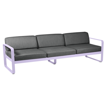 Fermob Bellevie 3-Seater Outdoor Sofa – Marshmallow frame with Graphite Grey fabric – outdoor sofa, Ireland