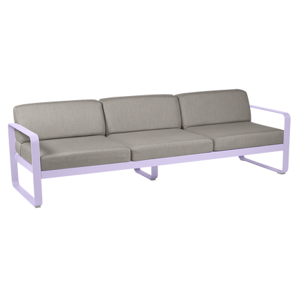 Fermob Bellevie 3-Seater Outdoor Sofa – Marshmallow frame with Grey Taupe fabric – outdoor sofa, Ireland