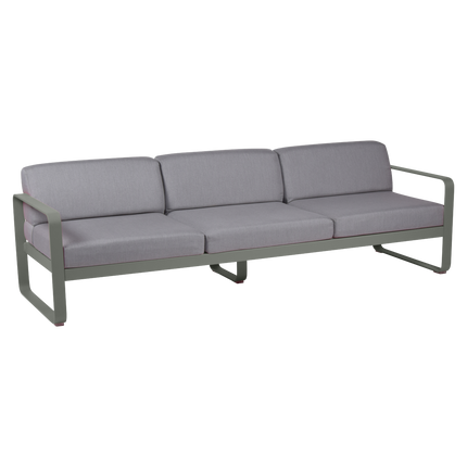 Fermob Bellevie 3-Seater Outdoor Sofa – Rosemary frame with Flannel Grey fabric – outdoor sofa, Ireland