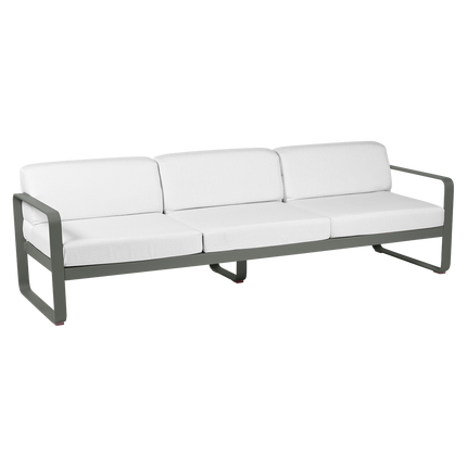 Fermob Bellevie 3-Seater Outdoor Sofa – Rosemary frame with Off-White fabric – outdoor sofa for hotels & restaurants, Ireland