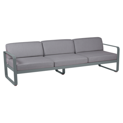 Fermob Bellevie 3-Seater Outdoor Sofa – Storm Grey frame with Flannel Grey fabric – outdoor sofa, Ireland