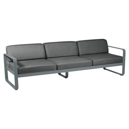 Fermob Bellevie 3-Seater Outdoor Sofa – Storm Grey frame with Graphite Grey fabric – outdoor sofa, Ireland