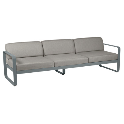 Fermob Bellevie 3-Seater Outdoor Sofa – Storm Grey frame with Grey Taupe fabric – outdoor sofa, Ireland