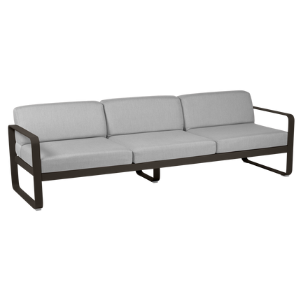 Fermob Bellevie 3-Seater Outdoor Sofa – Tonka frame with Flannel Grey fabric – outdoor sofa for hotels & restaurants, Ireland