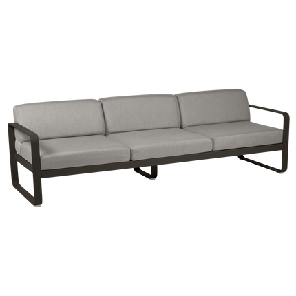 Fermob Bellevie 3-Seater Outdoor Sofa – Tonka frame with Grey Taupe fabric – outdoor sofa for hotels & restaurants, Ireland