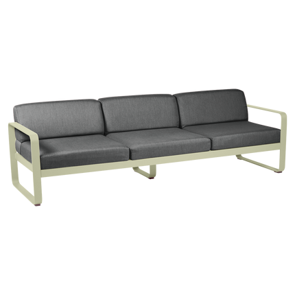 Fermob Bellevie 3-Seater Outdoor Sofa – Willow Green frame with Graphite Grey fabric – outdoor sofa, Ireland