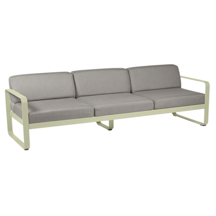 Fermob Bellevie 3-Seater Outdoor Sofa – Willow Green frame with Grey Taupe fabric – outdoor sofa, Ireland