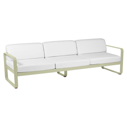 Fermob Bellevie 3-Seater Outdoor Sofa – Willow Green frame with Off-White fabric – outdoor sofa, Ireland