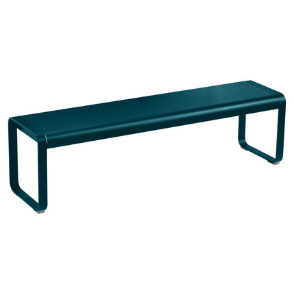 Fermob Bellevie Premium bench in Acapulco Blue – reinforced 3-seater outdoor bench for hotel and restaurant terraces, Ireland
