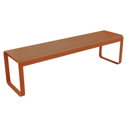 Fermob Bellevie Premium bench in Candied Orange – reinforced 3-seater outdoor bench for hotel and restaurant terraces, Ireland