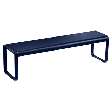Fermob Bellevie Premium bench in Deep Blue – reinforced 3-seater outdoor bench for hotel and restaurant terraces, Ireland