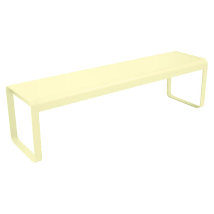 Fermob Bellevie Premium bench in Frosted Lemon – reinforced 3-seater outdoor bench for hotel and restaurant terraces, Ireland
