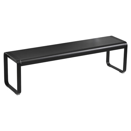 Fermob Bellevie Premium bench in Liquorice – reinforced 3-seater outdoor bench for hotel and restaurant terraces, Ireland