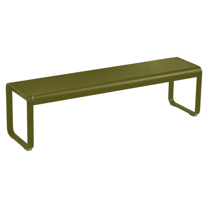 Fermob Bellevie Premium bench in Pesto Green – reinforced 3-seater outdoor bench for hotel and restaurant terraces, Ireland