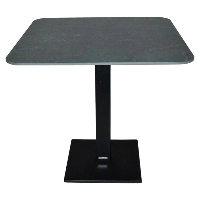 Fermob Capuccino Bistro Table 80 × 80 cm – Basalt Base, Guatemala Marble Top - CWDH