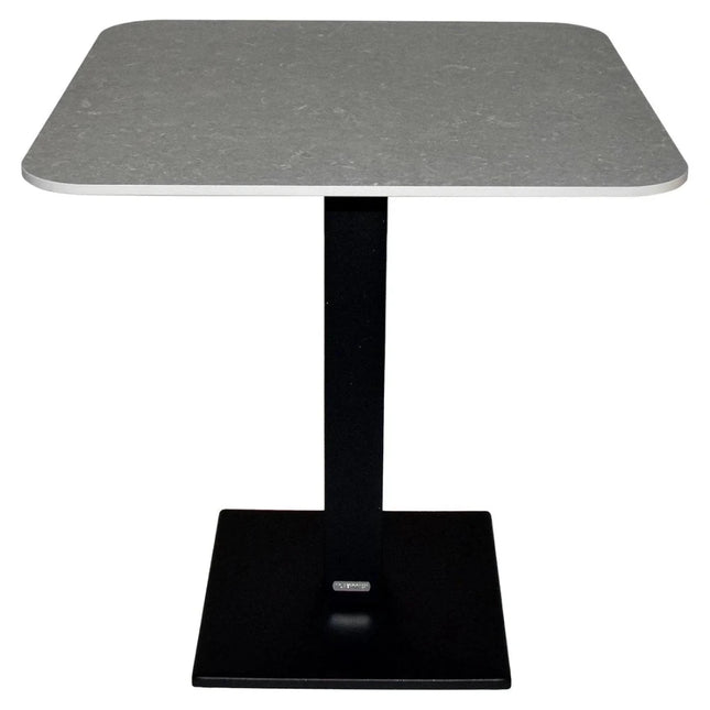 Fermob Capuccino High Table 80 × 80 cm – Basalt Base, Seashell Top - CWDH