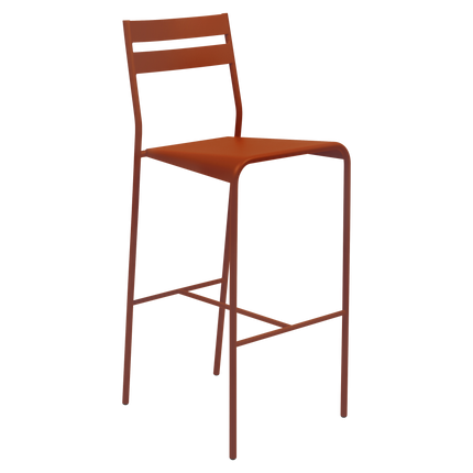 Fermob Facto Outdoor Bar Chair in Candied Orange – outdoor bar chair for hospitality terraces