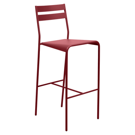 Fermob Facto Outdoor Bar Chair in Chilli – outdoor bar chair for hospitality terraces