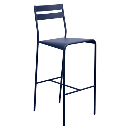 Fermob Facto Outdoor Bar Chair in Deep Blue – outdoor bar chair for hospitality terraces