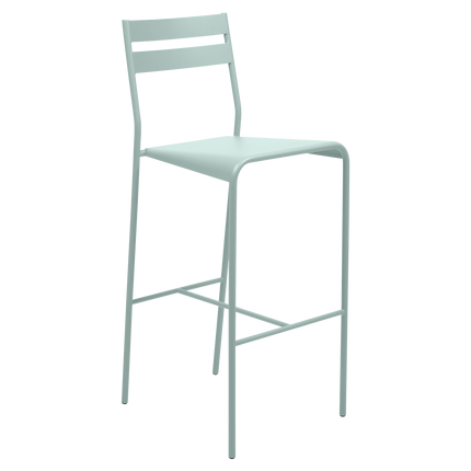 Fermob Facto Outdoor Bar Chair in Ice Mint – outdoor bar chair for hospitality terraces