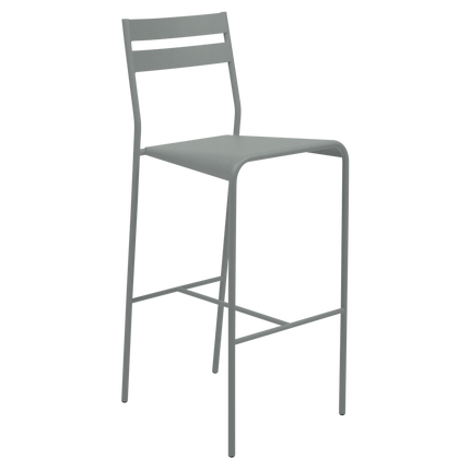 Fermob Facto Outdoor Bar Chair in Lapilli Grey – outdoor bar chair for hospitality terraces