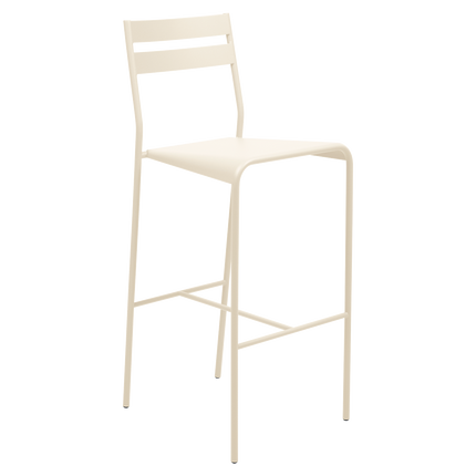 Fermob Facto Outdoor Bar Chair in Latte Beige – outdoor bar chair for hospitality terraces